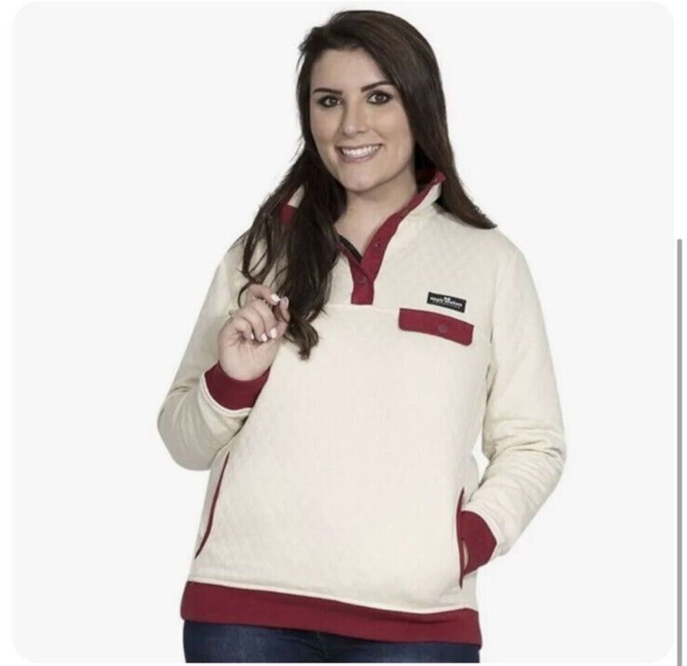 Simply Southern Medium Quilted Fleece Pullover 1/4 Snap Soft